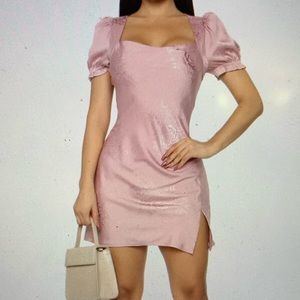 NEW Let It Be Satin Mini Dress - Mauve